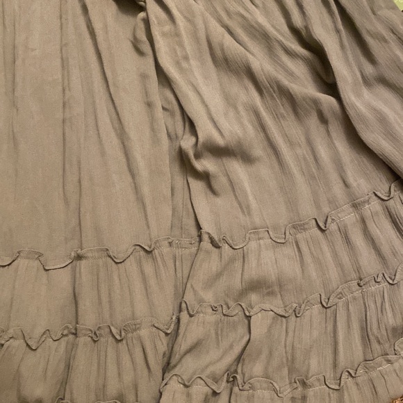 One Piece Smocked Jumper Wide Leg Ruffled Open Back Halter Tie Neck Size S - Picture 7 of 11